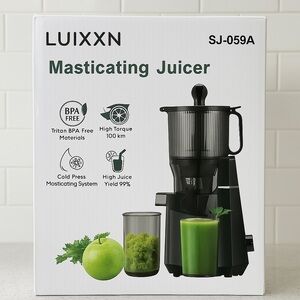 LUIXXN SJ-059A Masticating Juicer – Cold Press Slow Juicer, BPA-Free,